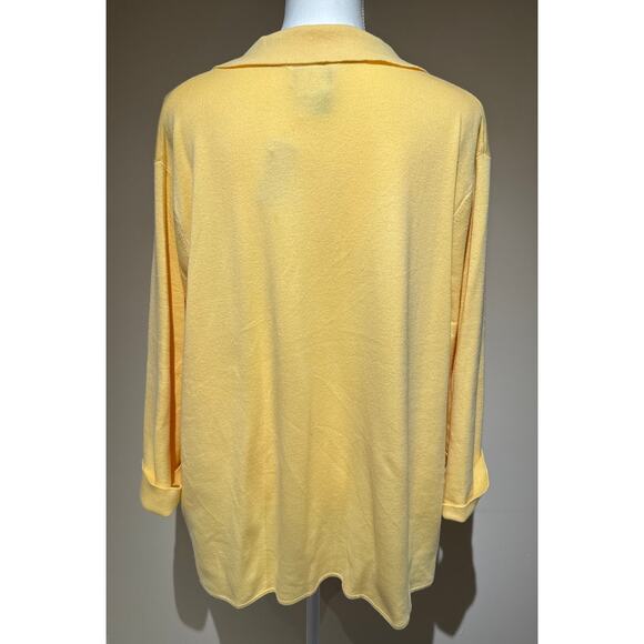 Talbots Yellow Cardigan 75% Corton Cardigan Size 3X NWT - Picture 2 of 5